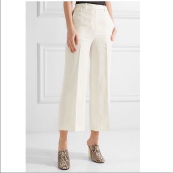 Theory Pants - Theory Nadeema Linen Drape Wide Leg Pants Sz 8